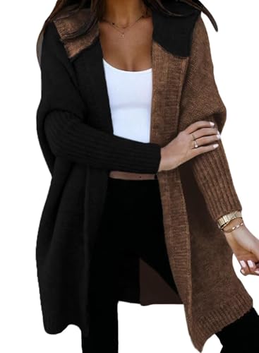 Image of Astylish Women 2026 Fall Clothes Outfits Hooded Knit Cardigan Sweaters