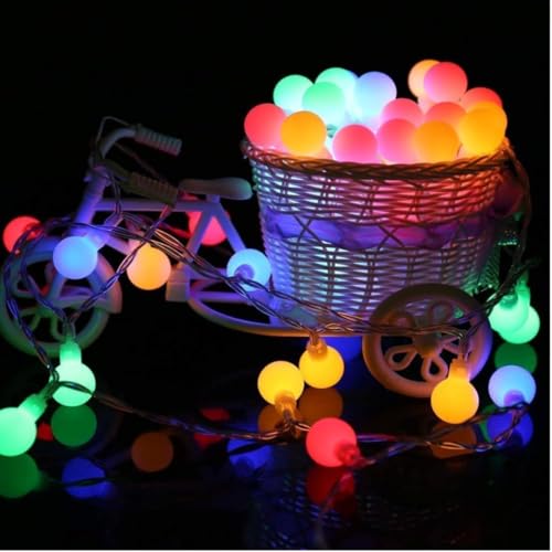 Image of WANNA PARTY Lights for Decoration Milky Bubble Ball LED Decorative Garland for Diwali Decoration for Home and Party Bedroom Indoor Outdoor Wedding Table Festive Decor