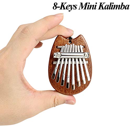 Alnicov Piano à pouce Kalimba à 8 touches, piano à doigts en bois massif Super MiNi avec cordon adapté aux débutants en… - Les Beatles, Paul McCartney, John Lennon, RIngo Starr, George Harrison Alnicov Piano à pouce Kalimba à 8 touches, piano à doigts en bois massif Super MiNi avec cordon adapté aux débutants en… – Image 3