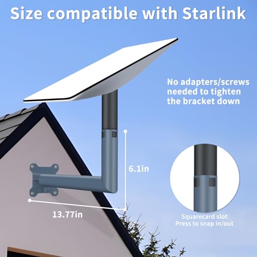 Suporte de parede Starlink de 45 cm, suporte de prato Starlink V2, kit de montagem Starlink, suporte