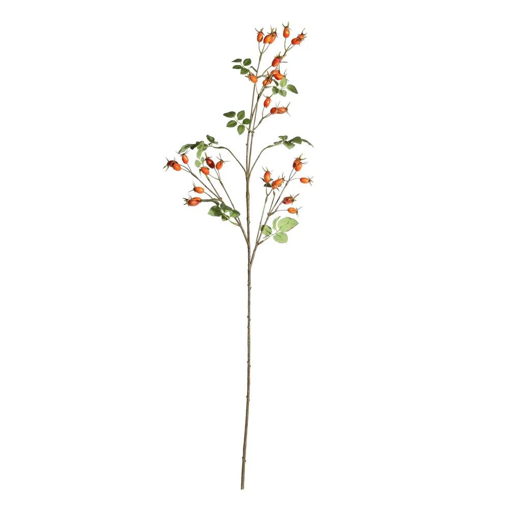 Floristrywarehouse Orange Artificial Autumn Red Rosehip Berry Spray 95Cm/37 Inches Tall