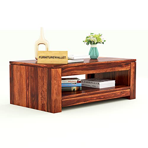 Image of Wooden Center Table for Living Room | Coffee Table for Home | Tea Table | Sofa Set Center Table (Natural Finish)