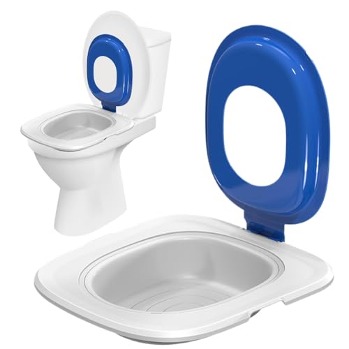 Istruttore per toilette per gatti, sedile per WC per gatti - Trainer per la lettiera della toilette - Tappetino per gatti riutilizzabile con tappetino per sabbia, kit igienico per vasino per gatti per