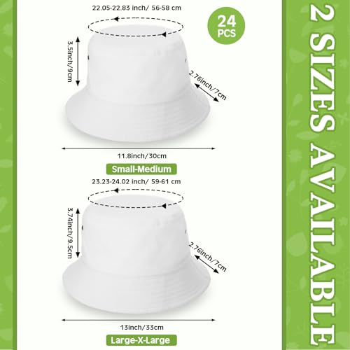 Image of Sureio Washed Cotton Bucket Hats Bulk for Women Men Wide Brim Summer Cap Unisex Beach Fishing Hat for Adult Outdoor, Plain