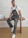 Runcati Men's Denim Bib Overall Jean Romper Casual Fashion Workwear Adjustable Strap Loose Fit Hip Hop Jumpsuit