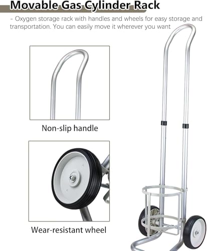 Chariot de réservoir d'oxygène portable pour sécuriser vos déplacements