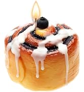 CabyGift Cinnamon Roll Candle – Cinnamon Scented Fall Candle, Realistic Food Shaped Soy Wax for H...