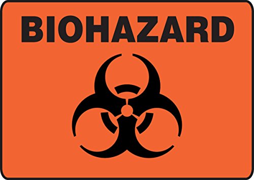 Affiche Biohazard Accuform de sécurité 7x10 pouces Dura-Plastic