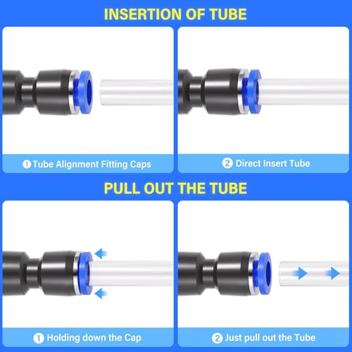 TAILONZ PNEUMATIC 200 pcs Straight Push Connectors Plastic Quick Release Connectors Air Line Fittings for 1/8 5/32 1/4 5/16 3/8 1/2 4MM 6MM 8MM 10MM 12MM Tube (2 Way) by TAILONZ PNEUMATIC - Image 6