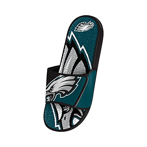 Image of FOCO mens NFL Team Logo Athletic Sport Shower Flip Flop Sandals Gel Slides
