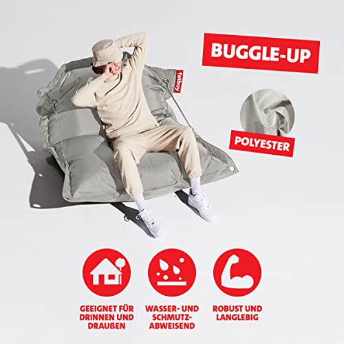 Fatboy Buggle-up Sitzsack Hellgrau - Anpassbare Einzel und Doppel Sitzecke - Perfekte Loungesessel für Drinnen und Draußen - 185 x137cm