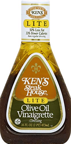 Kens Lite Olive Oil Vinaigrette Dressing 16 Oz (Pack of 3)