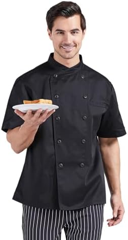 Nanxson Chef Coat Short Sleeve Men's Chef Jacket with Breathable Mesh for Restaurant Kitchen CFM0029