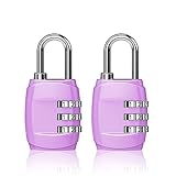 Paquete de 2 cerraduras de combinación pequeñas de 1.2 pulgadas, cerradura combinada de 3 dígitos para equipaje, cerradura pequeña impermeable de aleación de zinc con código para casillero de gimnasio