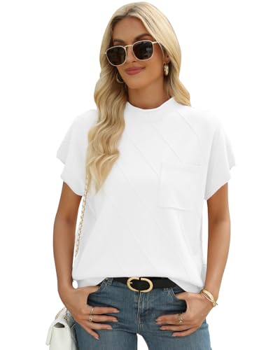 Image of Tanou Womens Sleeveless Sweater Vest Mock Neck Sweater Tank Tops Knit Casual Loose Pullover with Chest Pocket