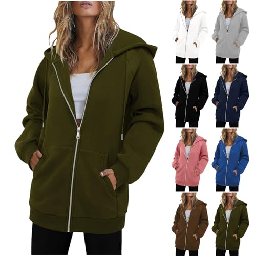 Veste sweat femme zippée à capuche avec manches longues protectrices