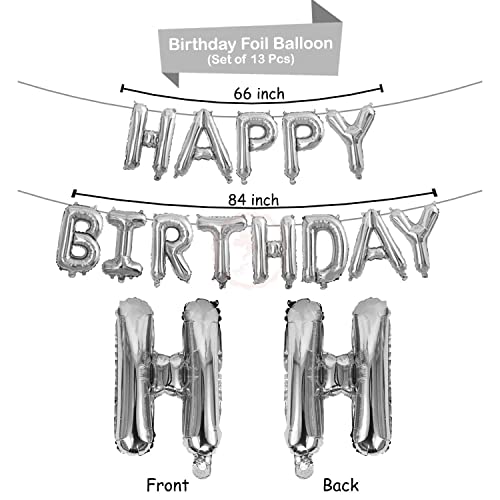 Image of Party Propz Boss Baby Theme Decorations Combo Set -52Pcs Happy Birthday Foil Balloon; Blue White BlackMetallic Balloons; Boss Baby Character; Foil Curtain Set for Boys Bday Decorations Items for Kids