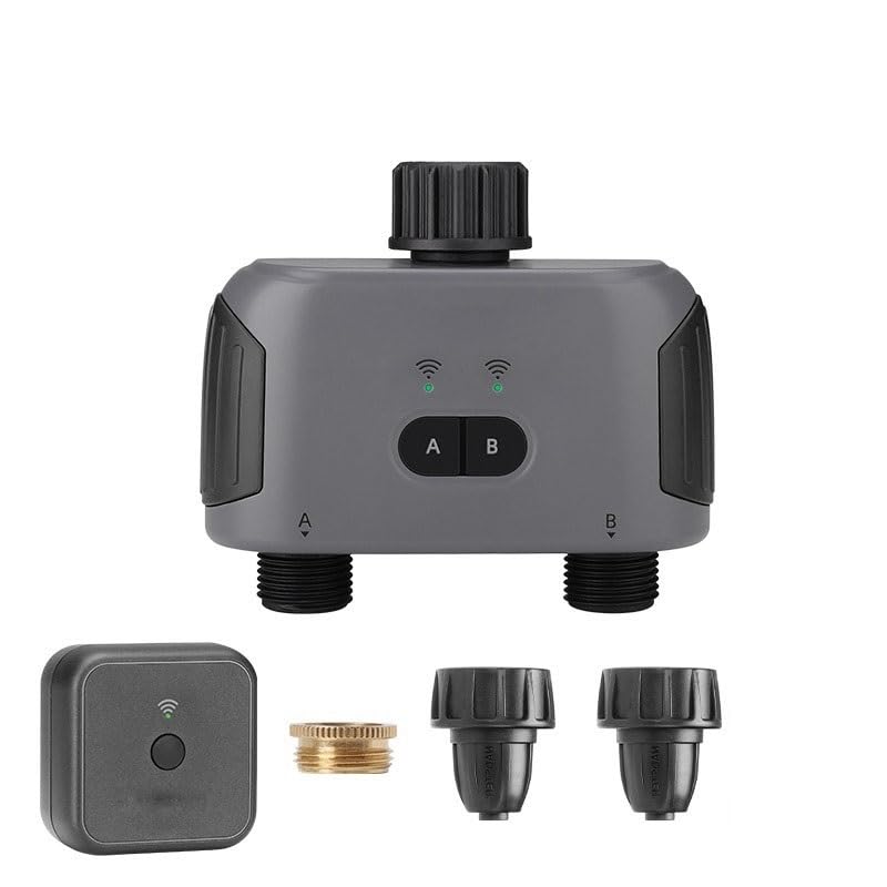 DDRROJFRS Controlador de riego automático Remoto for teléfono Celular con Bluetooth/WiFi, Controlador de riego temporizado Inteligente, Controlador de microaspersión(6)
