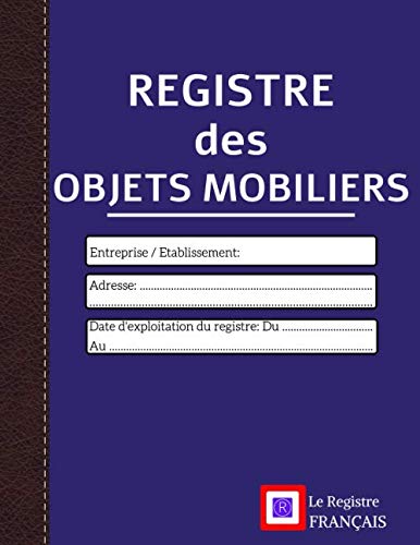 Registre des Objets Mobiliers: pour entreprise - Grand Format