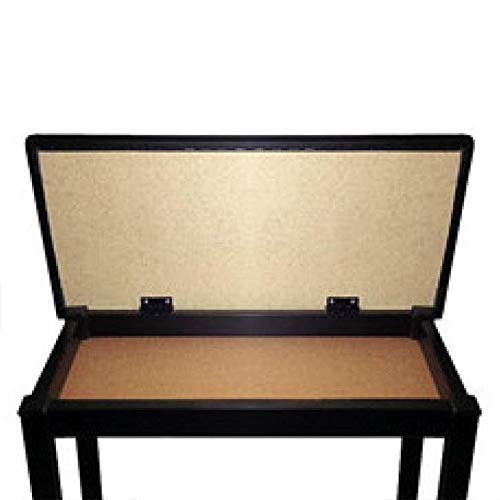 Banqueta para Orgao com Compartimento BO20C Preta SATY