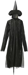 Voice Control Glowing Witch Decor for Halloween Outdoor Black