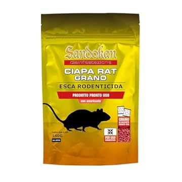 Veleno per Topi Chapa Rat Granuli Esca per Ratti in Sacchetti Pronto Uso
