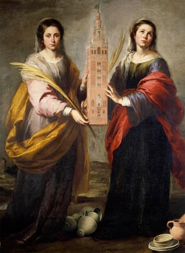 Affiche Saints Juste et Rufine Murillo 60x90cm pour décoration murale de salon
