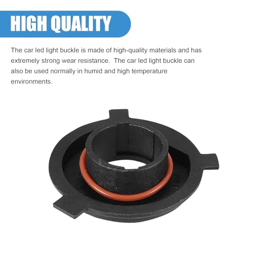 yorpyep 2 PCS Car H4 LED Light Adapter Base, Snap-on Waterproof and Shockproof Bulb Retainers, Bulb Mounting Adapter Sockets Retainer Holder, Universal for Most Cars, Trucks, SUVs (Black) - Thumbnail 3