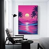 Zoom IMG-2 vaporwave poster su tela decorazione