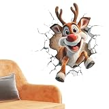 Weihnachts Fensterfolien PVC Wanddurchbrechende Weihnachtsmann Türfolien