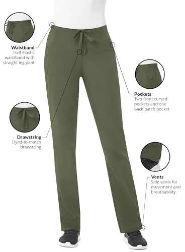 Image of Maevn Women's Half Elastic Medical Scrub Pant