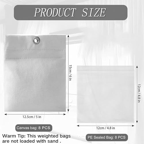 Poids de draperie d'extérieur robuste lest pour rideau de douche et drapeau portable - 6
