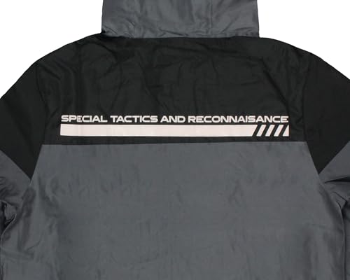 Bioworld Mass Effect Men's N7 Logo Special Tactics Adult Full Zip Windbreaker Jacket With Hood4