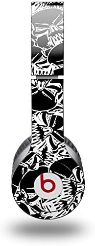 Skin Decal Wrap Works with Original Beats Solo HD Headphones Scattered Skulls Black Skin Only (Headphones NOT Included)