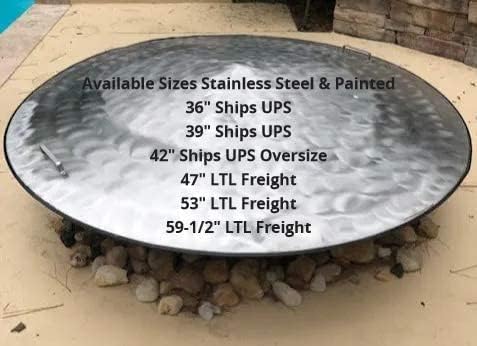Higley No Rust Fire Pit Cover Spark Screen Lid 37" Conical Shape