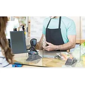LOSA SNEEZE GUARD Acrylic Protecive Barrier Desk Checkout Shield Screen 40x60cm
