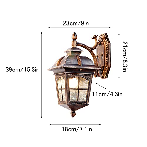 Luminaire Extérieur E27 Applique Murale Étanche Sconce Bronze pour Façade