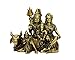 eSplanade Brass Shiv Parivar, Shiva Parvati, Shiva, Bholenath, Shankar Parvati with Ganesha Nandi Murti Moorti Idol Statue Sculpture - 5.5