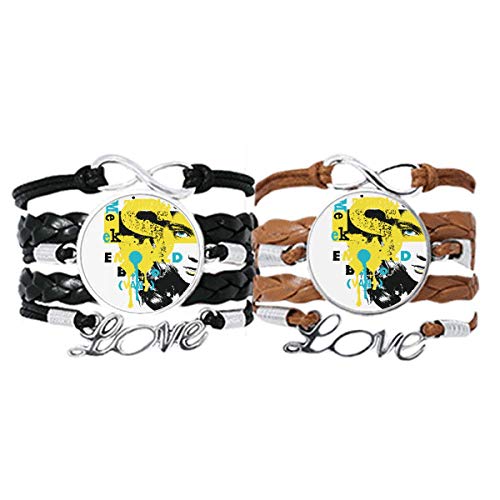 Bracelet Amour Couple Cuir Corde de Haute Qualité aux Finitions Street Art