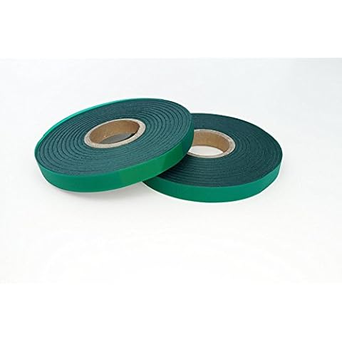 2 Rolls - 4mil Thick 300 FEET x 1/2" 600 feet Total Stretch Tie Tape Non-Adhesive Plant Ribbon Garden Green Vinyl Stake Cover