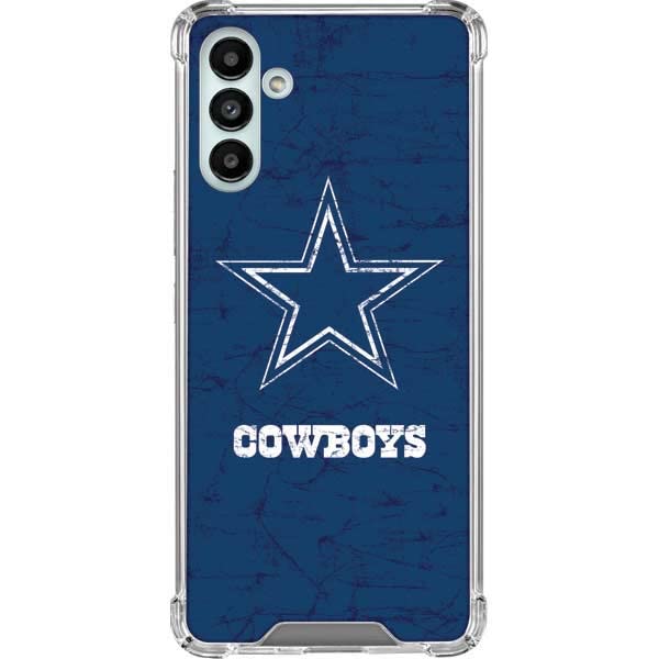 Skinit Clear Phone Case Compatible with Galaxy A13 5G - Officially Licensed NFL Dallas Cowboys Distressed Design