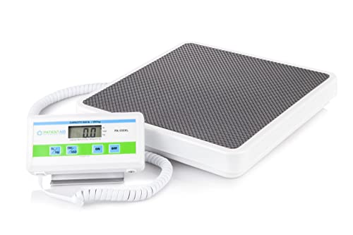 Medical Grade Floor Scale - Portable - Easy to Read Digital Display - Heavy Duty - Home Hospital & Physician Use - Pound & Kilogram Settings - 12 x 12.5 Platform - 550 lb Limit by Patient Aid