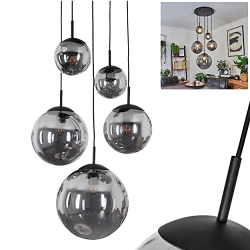 Pendelleuchte Voluntad, moderne Hängelampe aus Metall/Glas in...