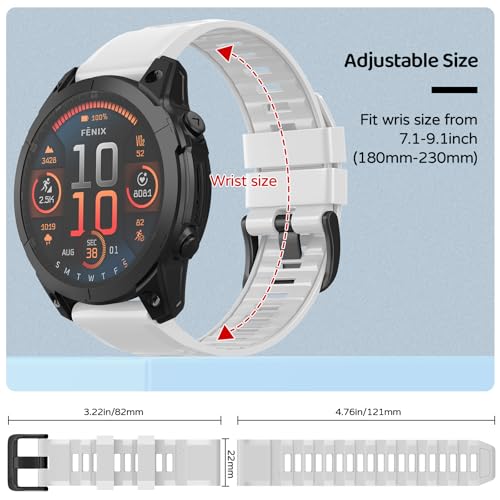 Correa de silicona para Garmin Fenix 47 mm miniatura 4