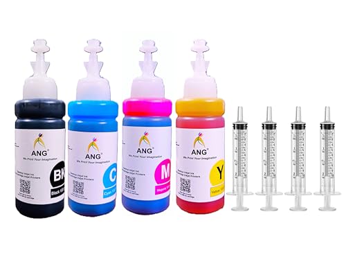 Image of ANG Refill Ink for PG 810, 740, 47 & CL 811, 741, 57 Ink Bottles + 4 Syringe