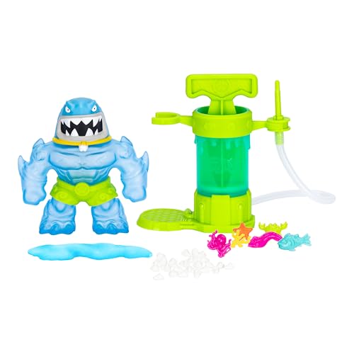 Heroes of Goo Jit Zu Hero Creator Thrash with 3 Unique goo fillings, Mix, Fill & Create Your own Stretchy Action Figure, Play Again and Again