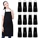 AFUN Adjustable Bib Aprons Bulk with 2 Pockets, 12 Pack Aprons, Black