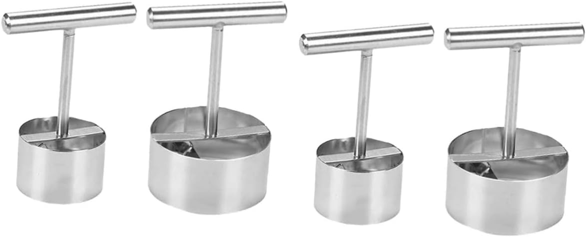Mikinona 4pcs Stainless Steel Fruit Corer Pear Hole Remover Tool for Kitchen Use and Removing Cores from Pears and Other Fruits