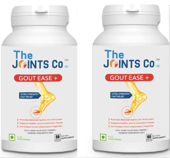 The Joints Co Gout Ease Plus, Advanced Uric Acid Cleanse, Joint Comfort, Potent ingredients Tart Cherry,Celery Seed, Active Mobility, Strong Flexibility, Healthy Inflammation, 60 Caplets - Pack of 2 (B09ZNN578D) Amazon Price History, Amazon Price Tracker