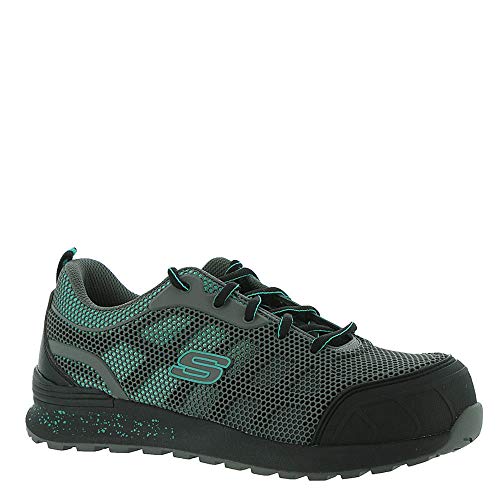 Skechers Skechers Women's Bulklin- Lyndale Shoe, Gray/Aqua, 8.5 M US